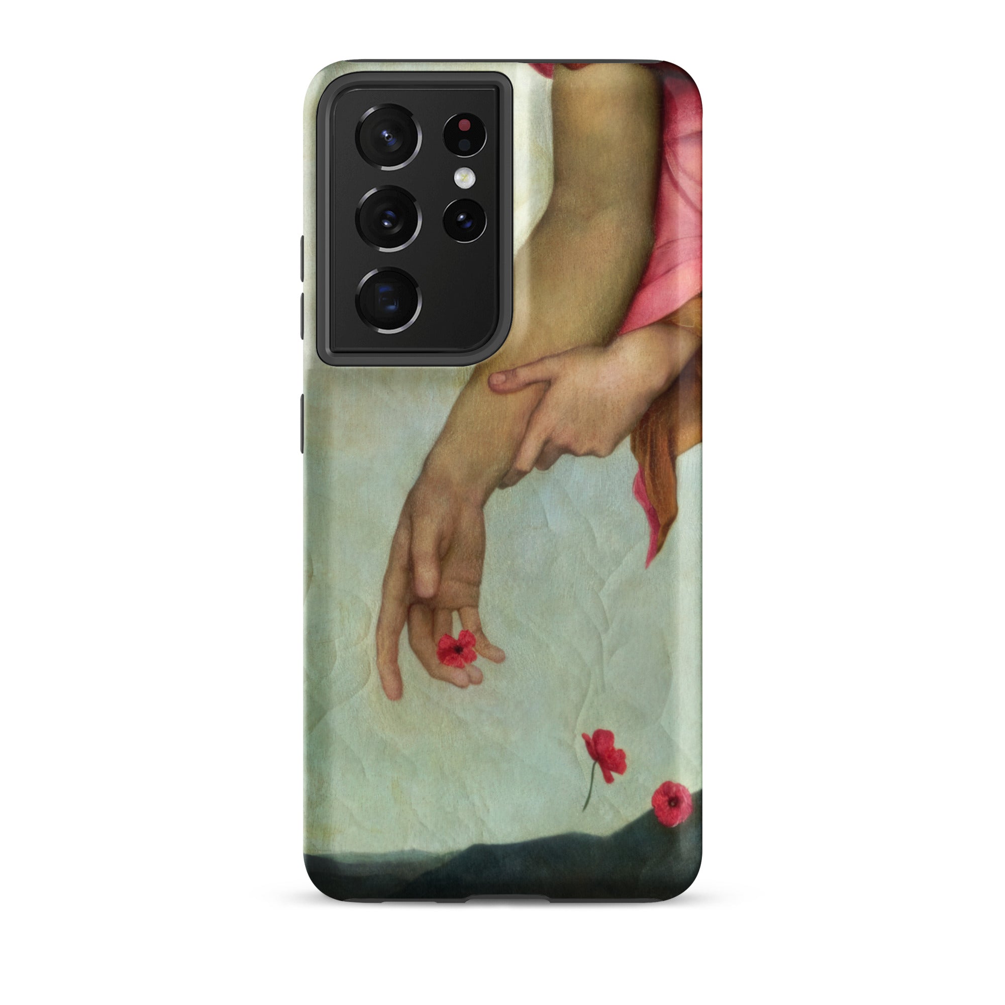 Night and Sleep Evelyn De Morgan Samsung Case, Galaxy S21 Ultra / Matte, Phone Case Classical Painting Hands Poppies