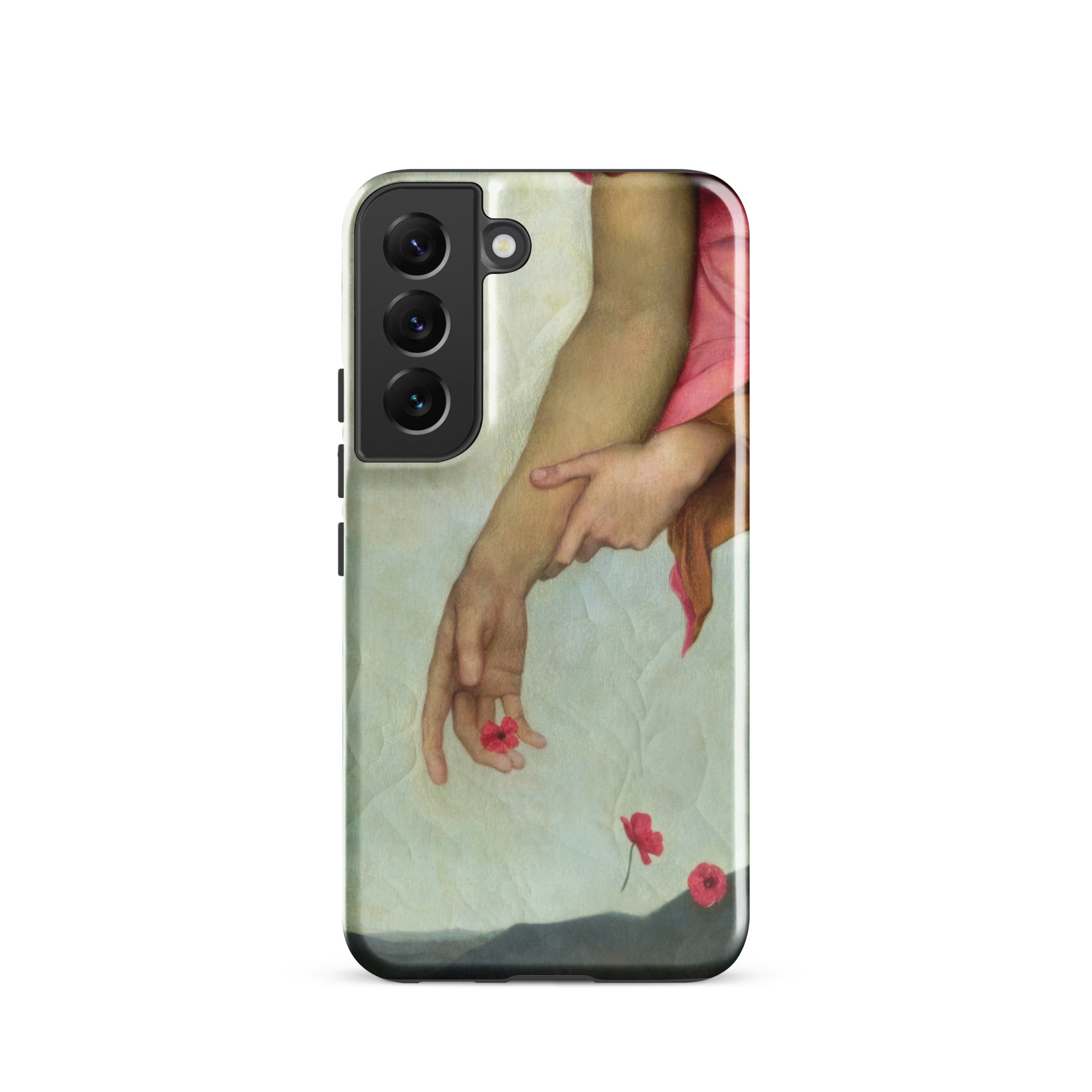 Night and Sleep Evelyn De Morgan Samsung Case, Galaxy S22 / Gloss, Smartphone Case Classical Painting Hands Poppies
