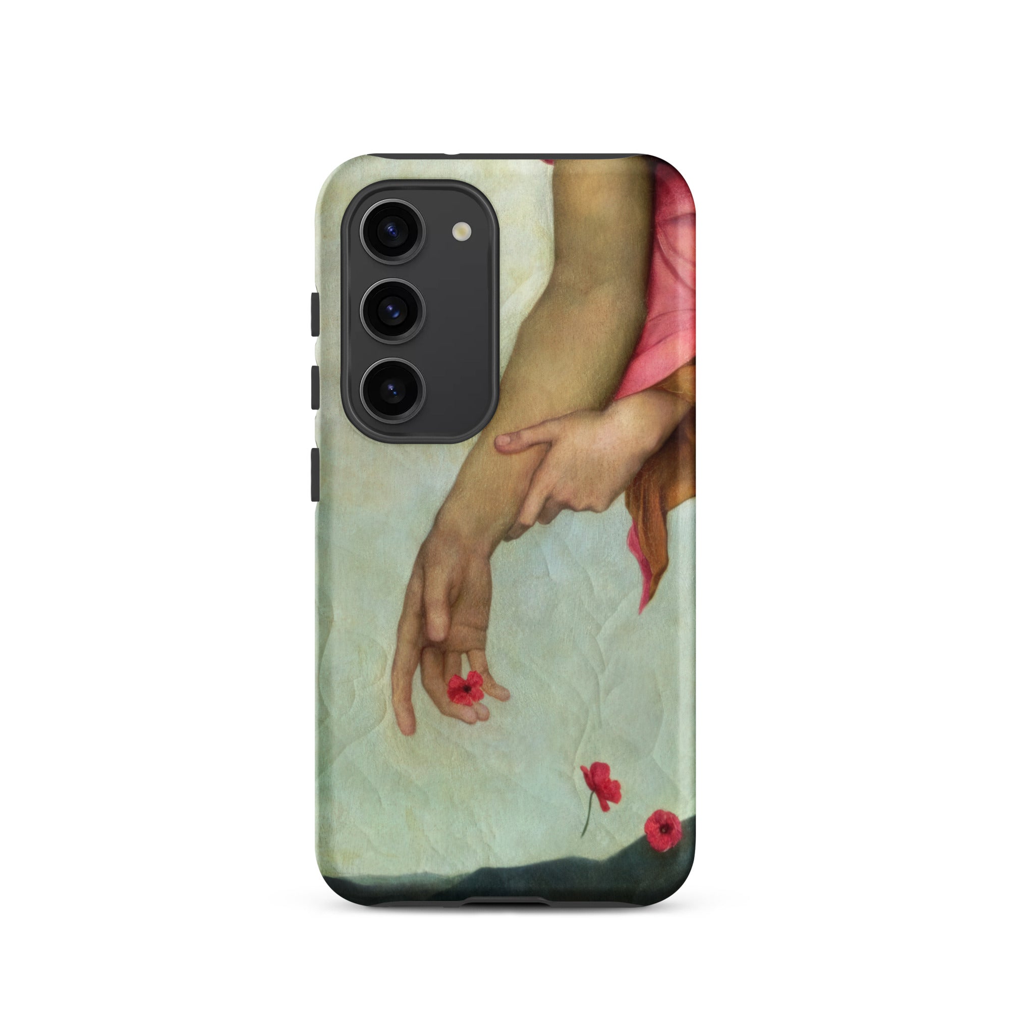 Night and Sleep Evelyn De Morgan Samsung Case, Galaxy S23 / Matte, Phone Case Painted Two Arms Poppy Light Background