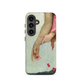 Night and Sleep - Evelyn De Morgan Samsung Case, Galaxy S24 / Matte, Smartphone Case Painted Design Hands Red Flowers