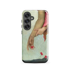 Night and Sleep Evelyn De Morgan Samsung Case, Galaxy S25 / Gloss, Protective Phone Case Artistic Depiction Hands Red Flowers