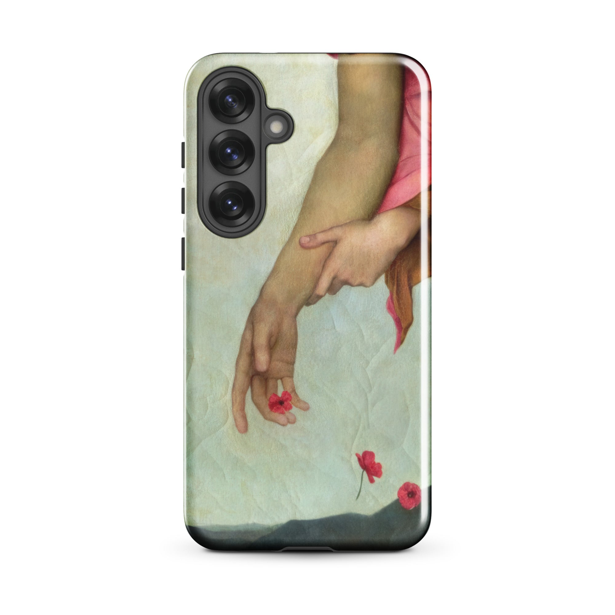 Night and Sleep Evelyn De Morgan Samsung Case, Galaxy S25 Plus / Gloss, Smartphone Case Painting Two Arms Flowers