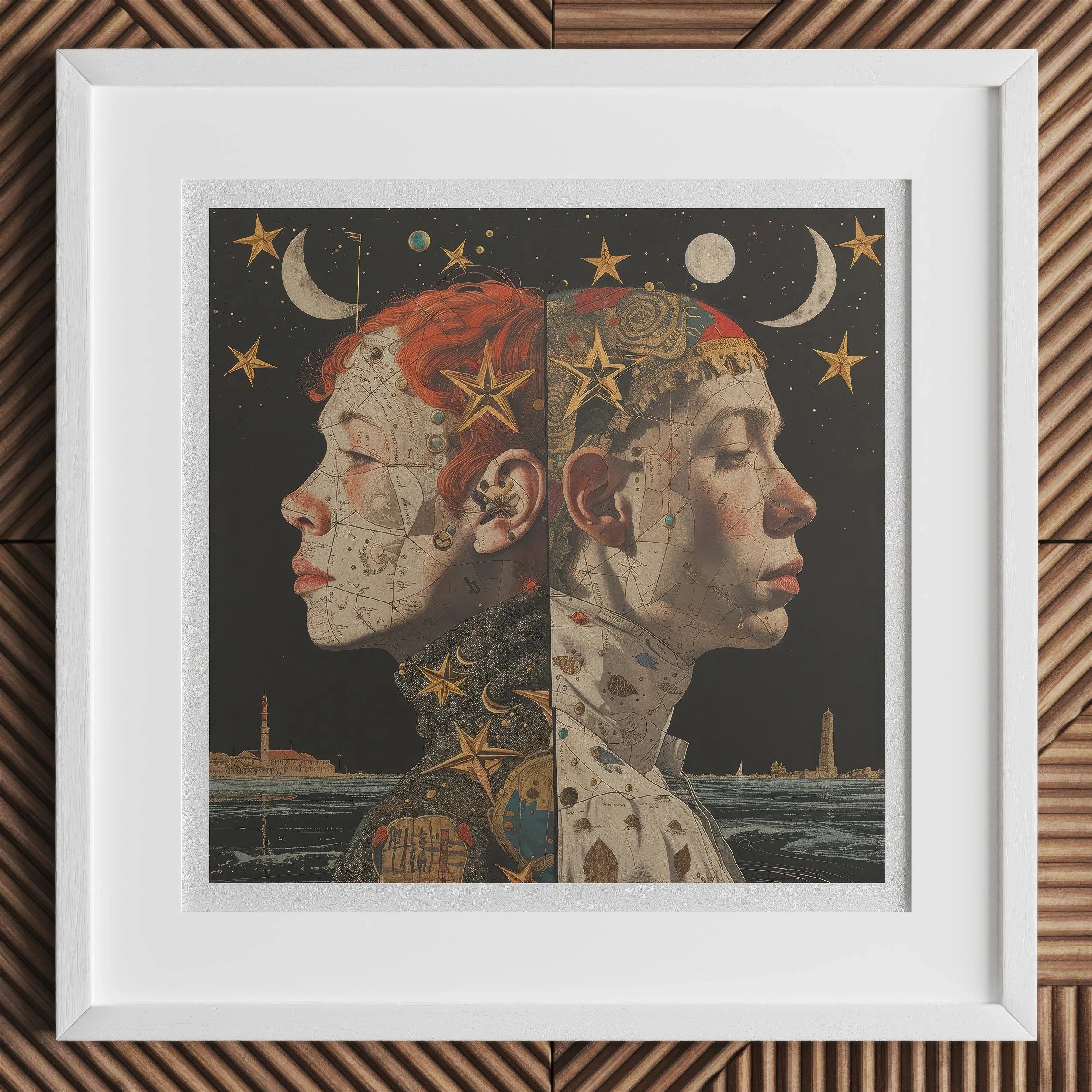 Nightingales - Lesbian Twins Art Print Posters Prints & Visual Artwork