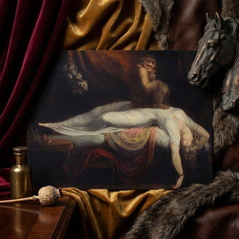The Nightmare - Lámina artística de Johann Heinrich Fussli / Lienzo, 16x12’’ / 41x31cm / Sin enmarcar / sin borde, Pósters impresos y obra visual, Toby
