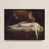 The Nightmare - Lámina artística de Johann Heinrich Fussli / Lienzo, 16x12’’ / 41x31cm / Marco negro, Pósters impresos y obra visual, Toby Leon