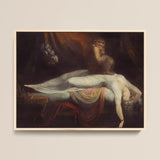 The Nightmare - Lámina artística de Johann Heinrich Fussli / Lienzo, 16x12’’ / 41x31cm / Marco natural, Pósters impresos y obra visual, Toby Leon
