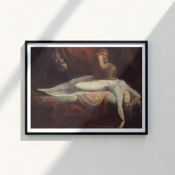 Black-framed Reproduction Painting Death Socrates Francisco Goya Johann Heinrich Fussli, Blind Ecstasy, Scarlet Fold