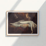 Framed Reproduction Classical Painting Figure White Red Drapery Johann Heinrich Fussli, Blind Ecstasy, Scarlet Fold