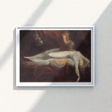 Framed Reproduction Classical Painting Figure White Red Drapery Johann Heinrich Fussli, Blind Ecstasy, Scarlet Fold