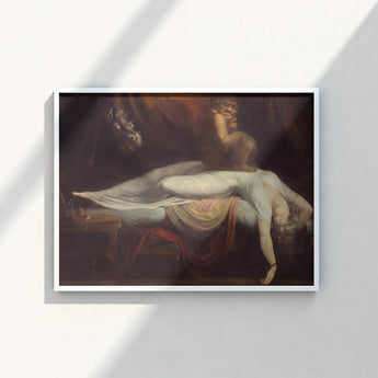 Framed Classical Painting Dramatic Scene Dark Moody Tones Johann Heinrich Fussli, Blind Ecstasy, Scarlet Fold