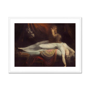 The Nightmare - Johann Heinrich Fussli Art Print, Framed Print Painting Woman Demonic Incubus Ghostly Horse