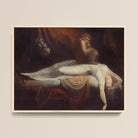 The Nightmare - Johann Heinrich Fussli Framed Canvas, 16x12’’ / 41x31cm / Natural Floating Frame, Framed Oil Painting Woman Nightmare