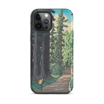 Nikko Gaido - Hasui Kawase Iphone Case, 12 Pro Max / Matte, Iphone Nature-themed Case Forest Path Person