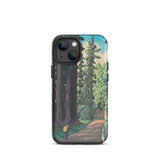 Nikko Gaido - Hasui Kawase Iphone Case, 13 Mini / Matte, Black Iphone Nature-themed Case Forest Path Person