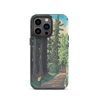 Nikko Gaido - Hasui Kawase Iphone Case, 13 Pro / Matte, Black Smartphone Case Forest Path Design