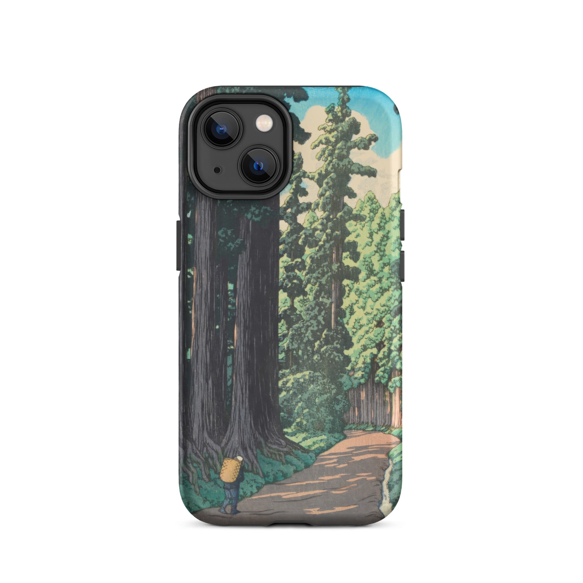 Nikko Gaido Hasui Kawase Iphone Case, 14 / Matte, Iphone Nature Themed Case Forest Path Person Basket