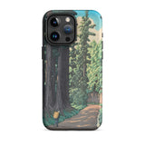 Nikko Gaido - Hasui Kawase Iphone Case, 15 Pro Max / Matte, Smartphone Case Japanese Woodblock Print-style Landscape Path Tall
