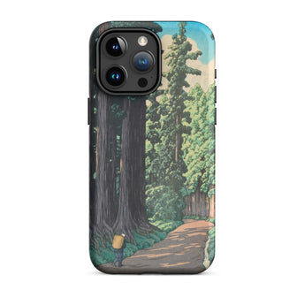 Nikko Gaido - Hasui Kawase Iphone Case, 15 Pro Max / Matte, Smartphone Case Japanese Woodblock Print-style Landscape Path Tall