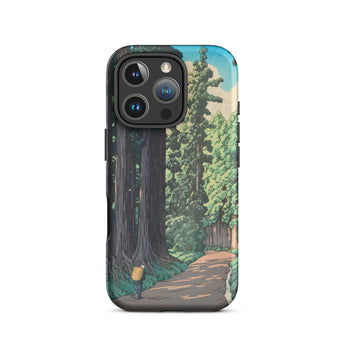 Nikko Gaido - Hasui Kawase Iphone Case, 16 Pro / Matte, Iphone Case Japanese-style Forest Path Design