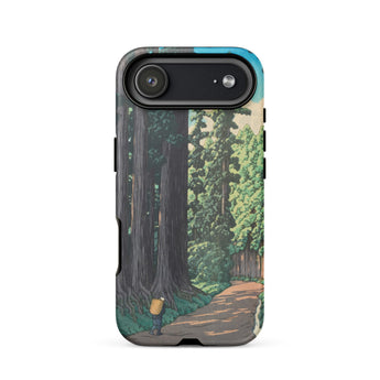 Nikko Gaido - Hasui Kawase Phone Case Iphone 17 Air / Matte Otterbox Symmetry Google Pixel 7a Black Teal Lone Traveler Drifts, Woven Pack