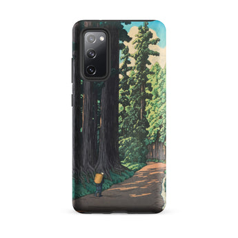 Nikko Gaido - Hasui Kawase Samsung Case, Galaxy S20 Fe / Matte, Black Phone Case Japanese Woodblock Print Person Path