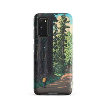 Nikko Gaido - Hasui Kawase Samsung Case, Galaxy S20 / Matte, Smartphone Case Forest Scene Person Path