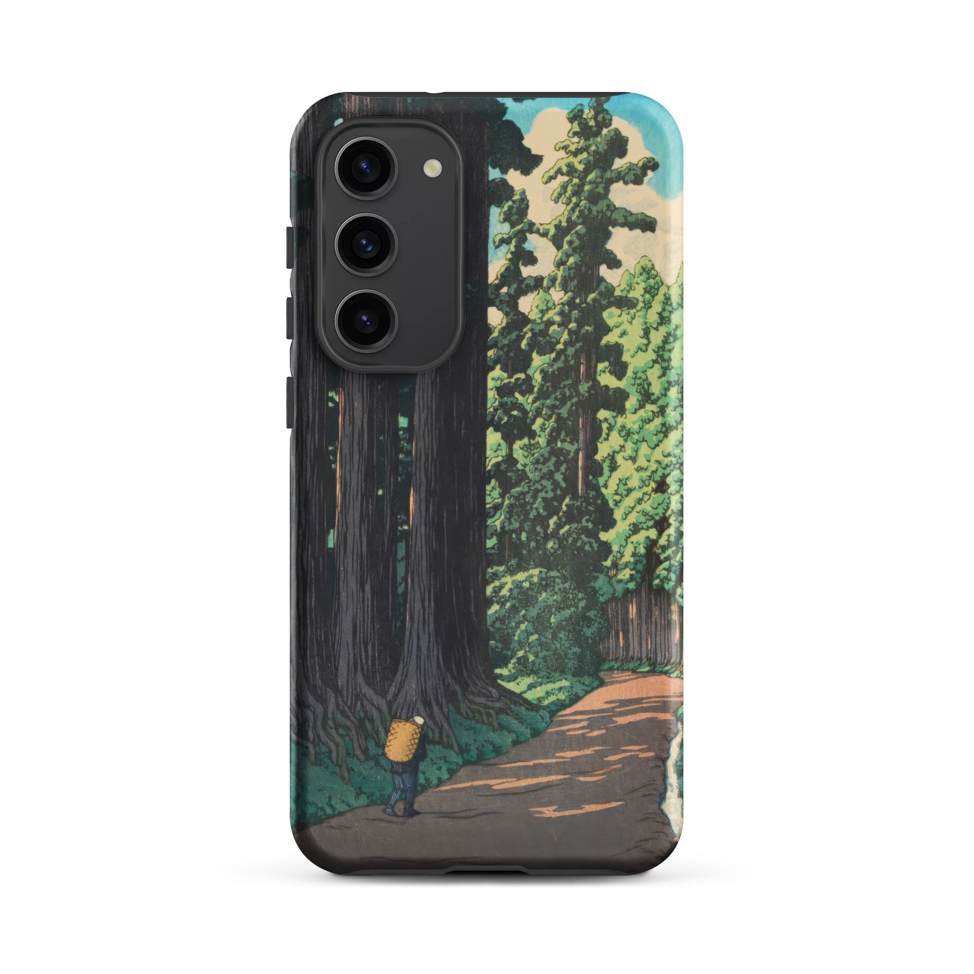 Nikko Gaido Hasui Kawase Samsung Case, Galaxy S23 Plus / Matte, Black Smartphone Nature Themed Case