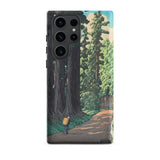 Nikko Gaido - Hasui Kawase Samsung Case, Galaxy S23 Ultra / Matte, Smartphone Case Scenic Forest Path Design