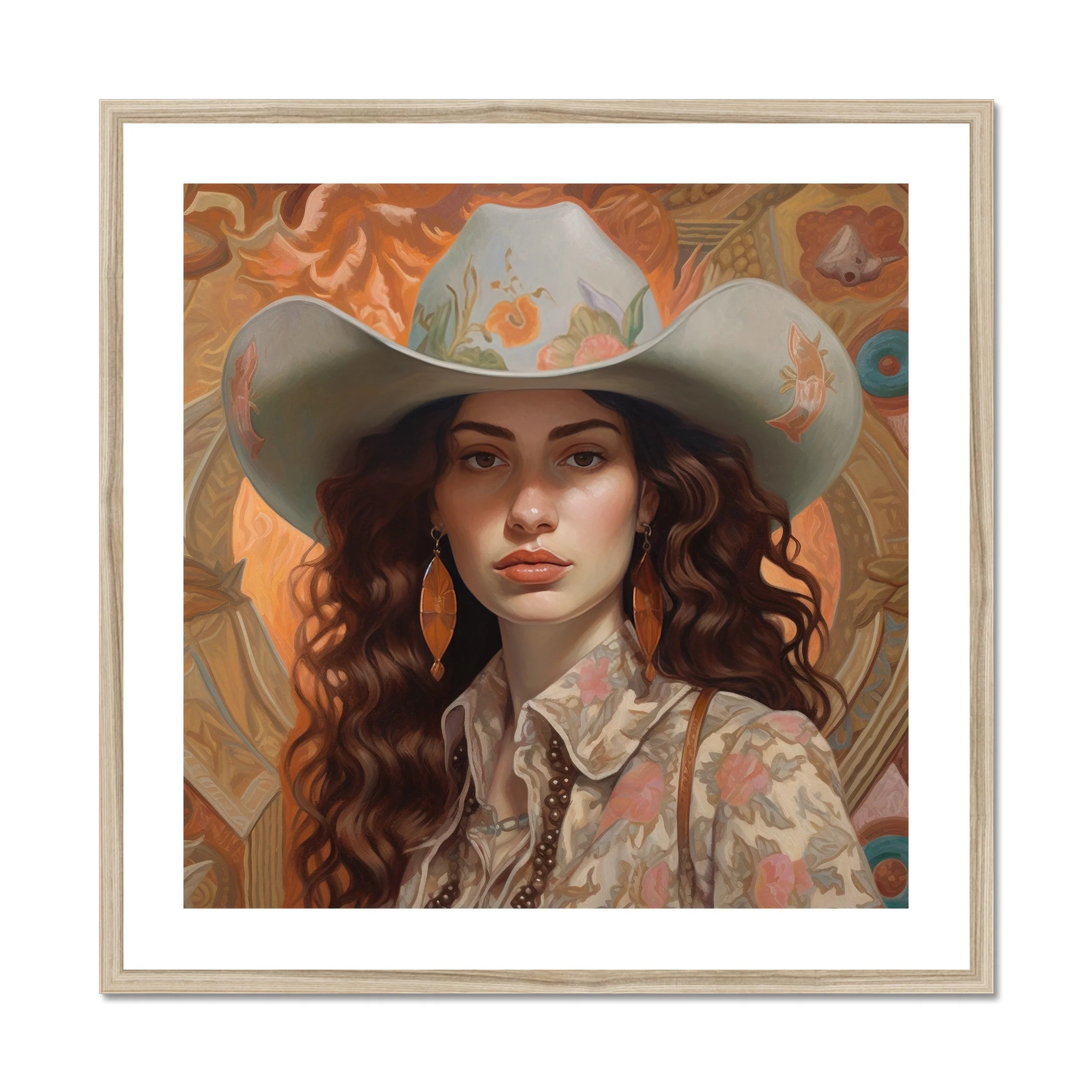 Nina - Femme Jewish Lesbian Cowgirl Art Print