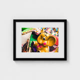 No Dumbo - Golden Elephant Carnival Ride Art Print / Canvas Giclée, Vibrant Carousel, Fair Trade Practices Prints