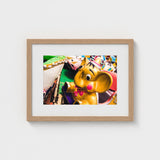 No Dumbo - Golden Elephant Carnival Ride Art Print / Canvas Giclée, Vibrant Carousel, Fair Trade Practices Prints