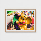 No Dumbo - Golden Elephant Carnival Ride Art Print / Canvas Giclée, Vibrant Carousel, Fair Trade Practices Prints