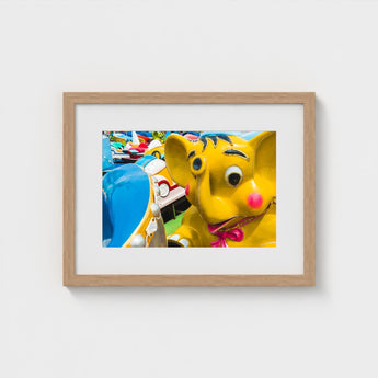 No Dumbo - Yellow Elephant Carnival Ride Art Print / Canvas Three Giclée, Waking Dream Prints