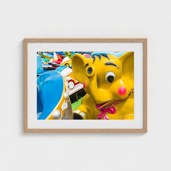 No Dumbo - Yellow Elephant Carnival Ride Art Print / Canvas Three Giclée, Waking Dream Prints