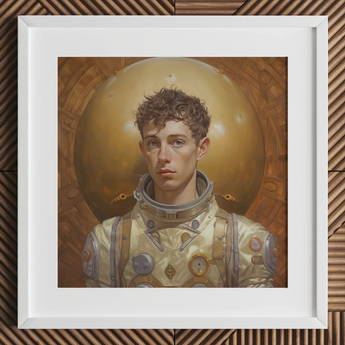 Noah - Handsome Gay Astronaut Art Print / Canvas, Gay Astronaut Aesthetic, Handsome Gay Astronaut, Gayest Astronaut