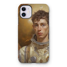 Noah - Handsome Gay Astronaut Iphone Case, 11 / Matte, Phone Case Portrait Young Astronaut Curly Hair Golden