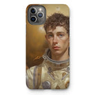 Noah - Handsome Gay Astronaut Iphone Case, 11 Pro Max / Matte, Phone Case Portrait Young Astronaut Curly Hair Spacesuit