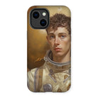 Noah - Handsome Gay Astronaut Iphone Case, 14 Plus / Matte, Phone Case Portrait Astronaut Curly Hair