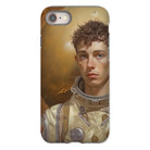 Noah - Handsome Gay Astronaut Iphone Case, 8 / Matte, Phone Case Artistic Portrait Young Astronaut Curly Hair