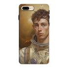 Noah - Handsome Gay Astronaut Iphone Case, 8 Plus / Matte, Phone Case Portrait Young Astronaut Curly Hair Spacesuit