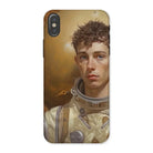 Noah - Handsome Gay Astronaut Iphone Case, x / Matte, Phone Case Artwork Young Astronaut Curly Hair Golden