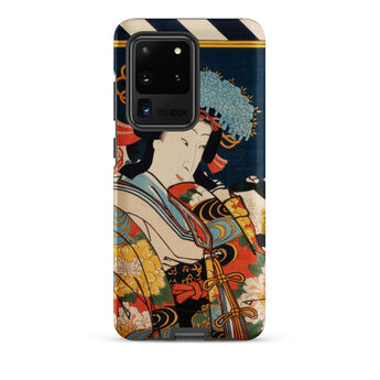 Noble Woman - Toyohara Kunichika Ukiyo-e Samsung Case, Galaxy S20 Ultra / Matte, Smartphone Case Traditional Japanese Art Design Two Women