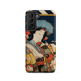 Noble Woman - Toyohara Kunichika Ukiyo-e Samsung Case, Galaxy S21 / Matte, Smartphone Case Traditional Japanese Ukiyo-e Style Artwork Woman