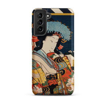 Noble Woman - Toyohara Kunichika Ukiyo-e Samsung Case, Galaxy S21 Plus / Matte, Smartphone Case Japanese Ukiyo-e Style Print Woman