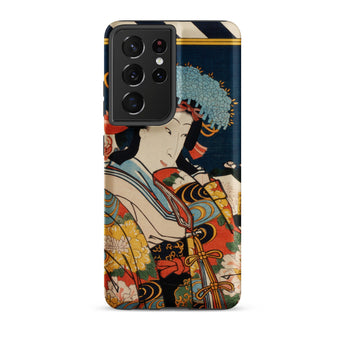 Noble Woman - Toyohara Kunichika Ukiyo-e Samsung Case, Galaxy S21 Ultra / Matte, Phone Case Japanese Ukiyo-e Style Illustration Woman Kimono
