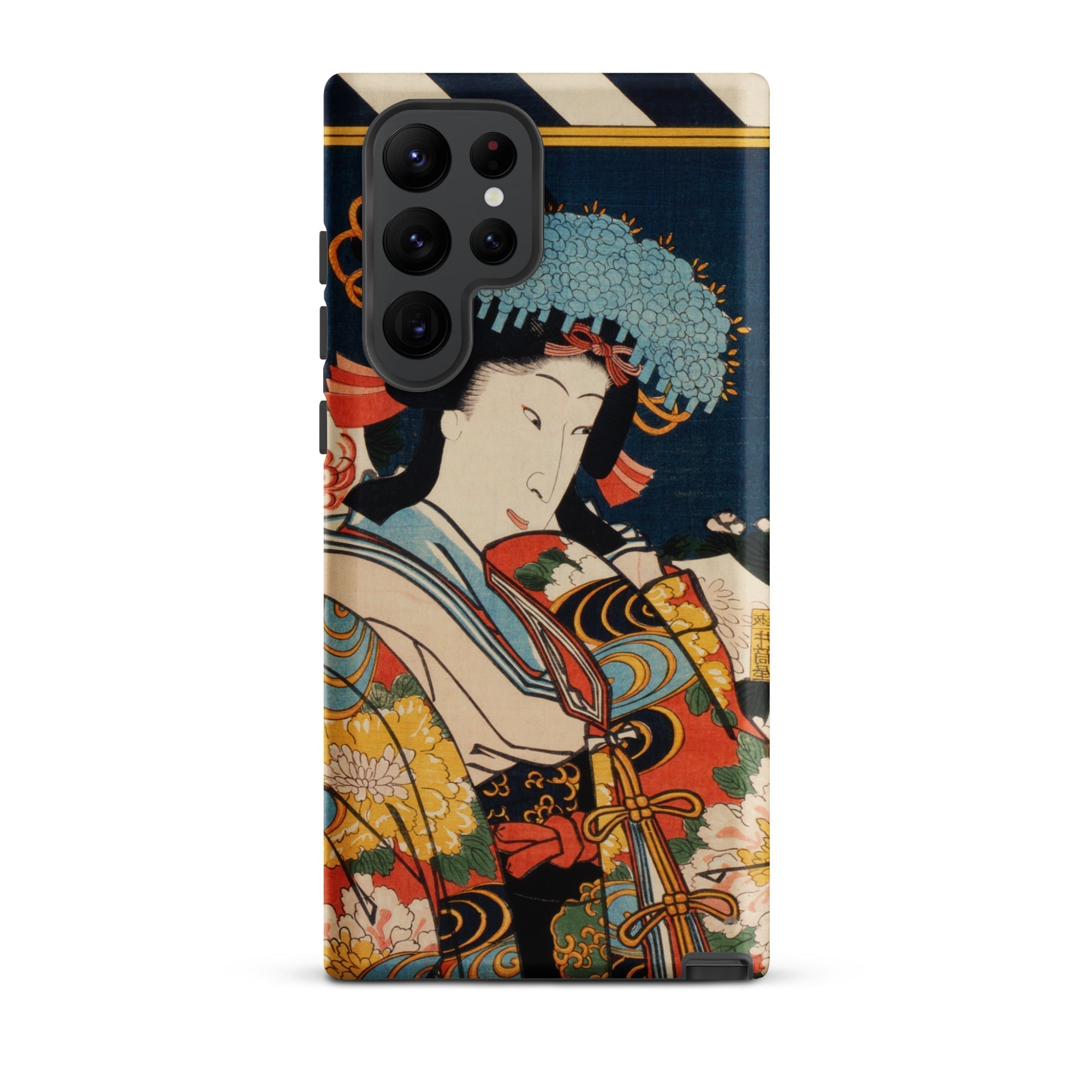 Noble Woman Toyohara Kunichika Ukiyo e Samsung Case, Galaxy S22 Ultra / Matte, Smartphone Case Traditional Japanese Ukiyo Style