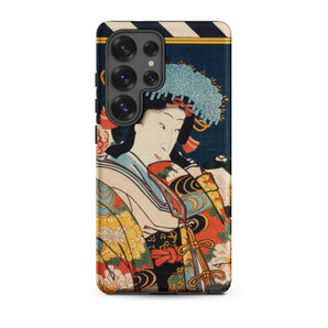 Noble Woman - Toyohara Kunichika Ukiyo-e Samsung Case, Galaxy S25 Ultra / Matte, Smartphone Case Japanese Ukiyo-e Style Illustration Woman
