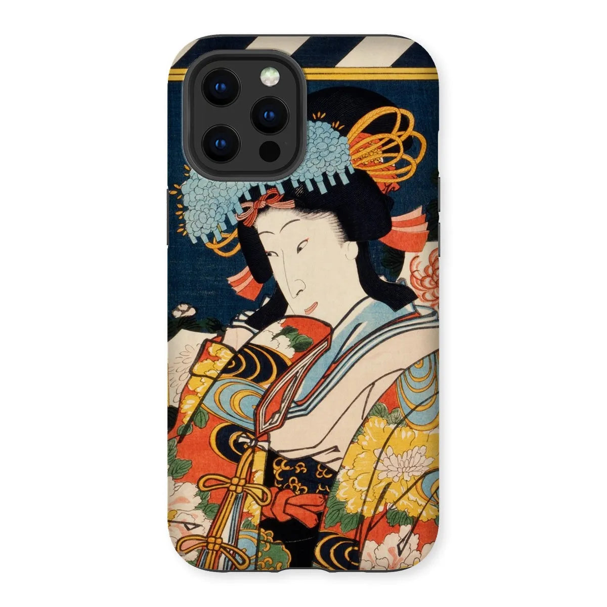 Noble Woman - Ukiyo-e Art Phone Case - Toyohara Kunichika - Iphone 12 Pro Max / Matte - Mobile Phone Cases - Aesthetic