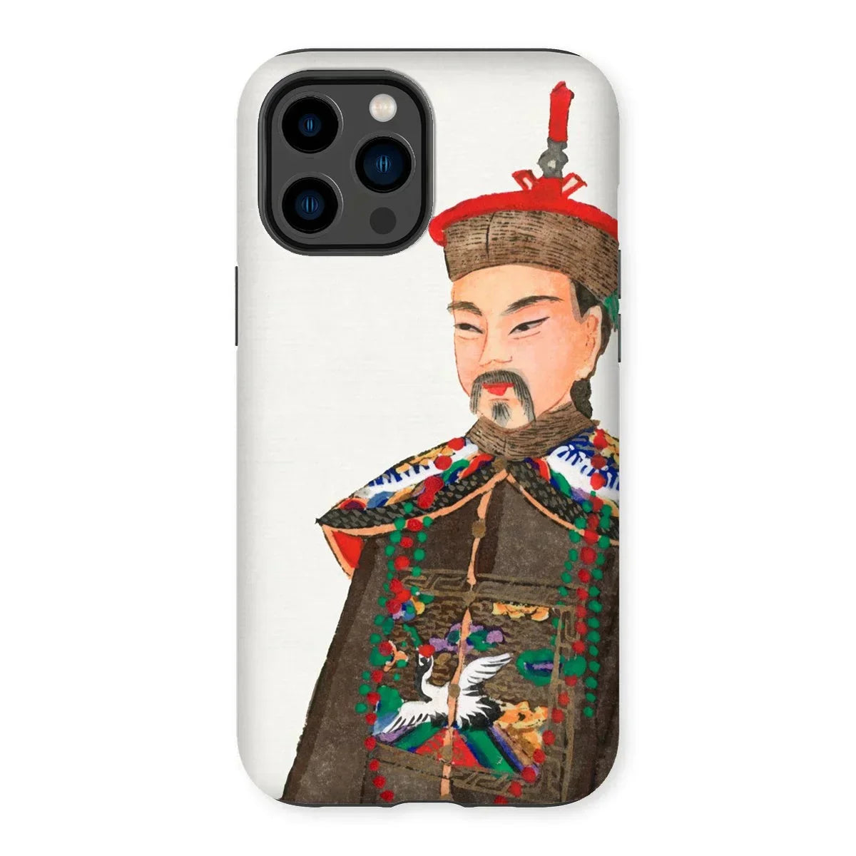 Nobleman - Manchu Fashion Art Iphone Case, 14 Pro Max / Matte, Phone Case Illustration Traditional Chinese Imperial Figure Ornate