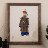 Nobleman - Qing Dynasty Art Print / Canvas Framed Painting Chinese Imperial Official Traditional Costume Ming Dynasty Officialdom, Qing